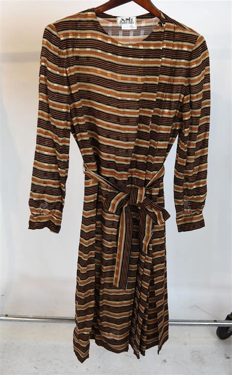 hermes silk peasant dress.